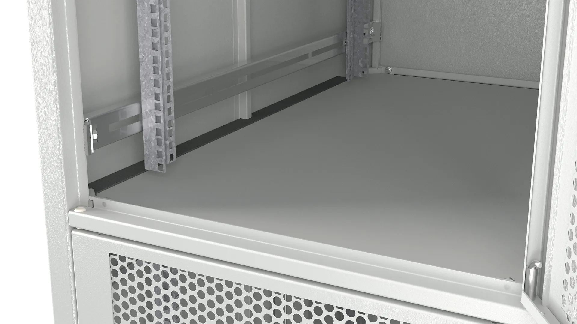 Co-Location Rack PRO, 2 x 20HE, 800x800 mm, F+R 2-tlg. perforiert, RAL9005 – Bild 6