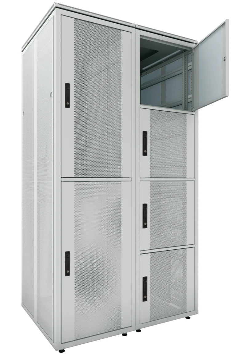 Co-Location Rack PRO, 2 x 23HE, 800×1200 mm, F=1-tlg., R=2-tlg., RAL9005