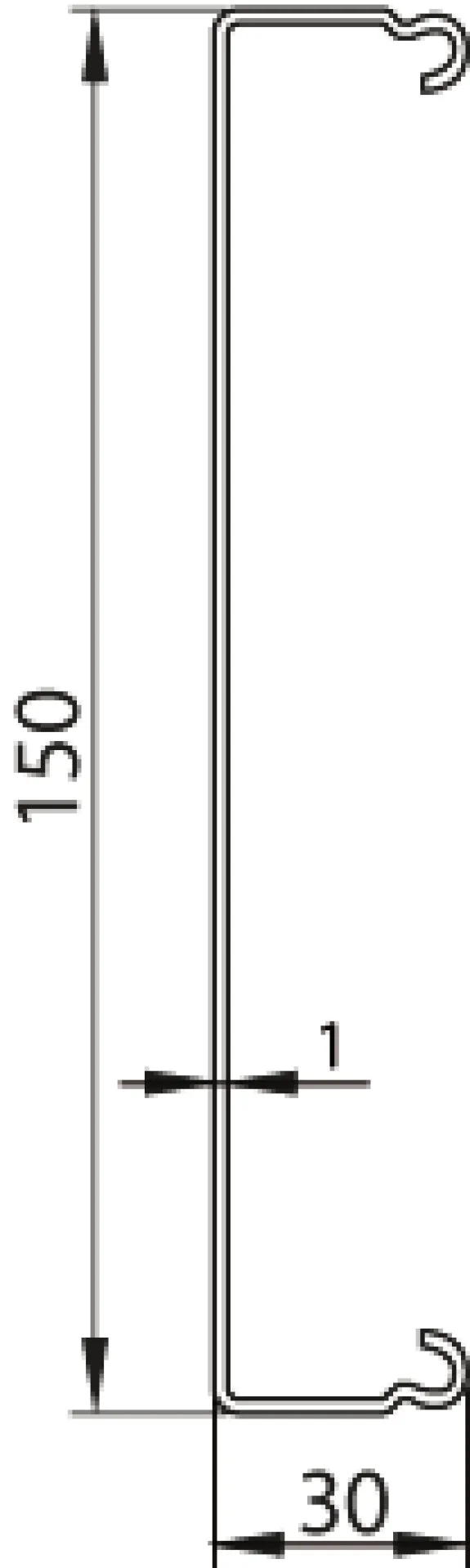 Kabelrinne für PRO 42HE, Stahlblech, Breite 150 mm – Bild 2