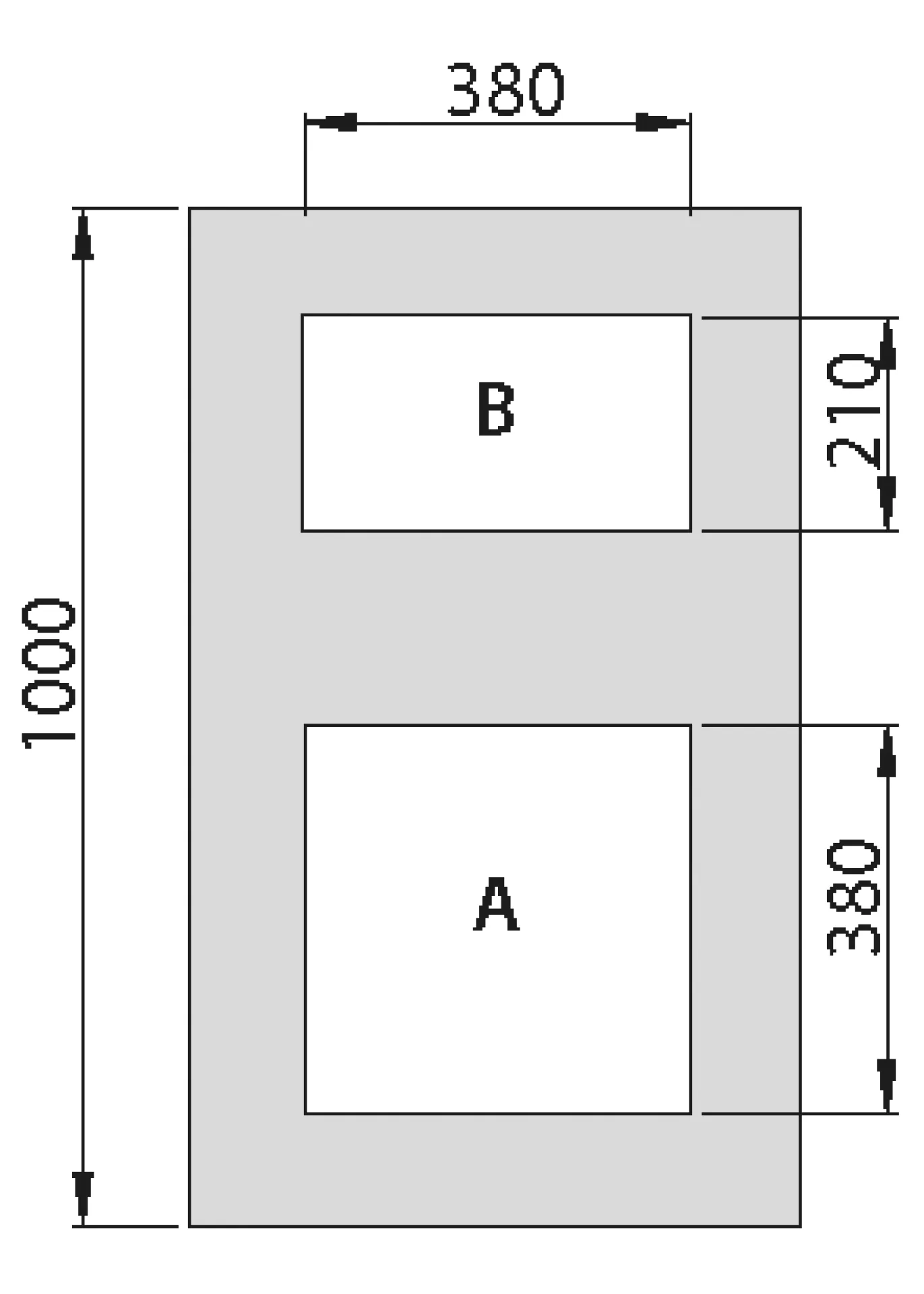Modul mit Perforation, Öffnung A, RAL9005, für PRO – Bild 2