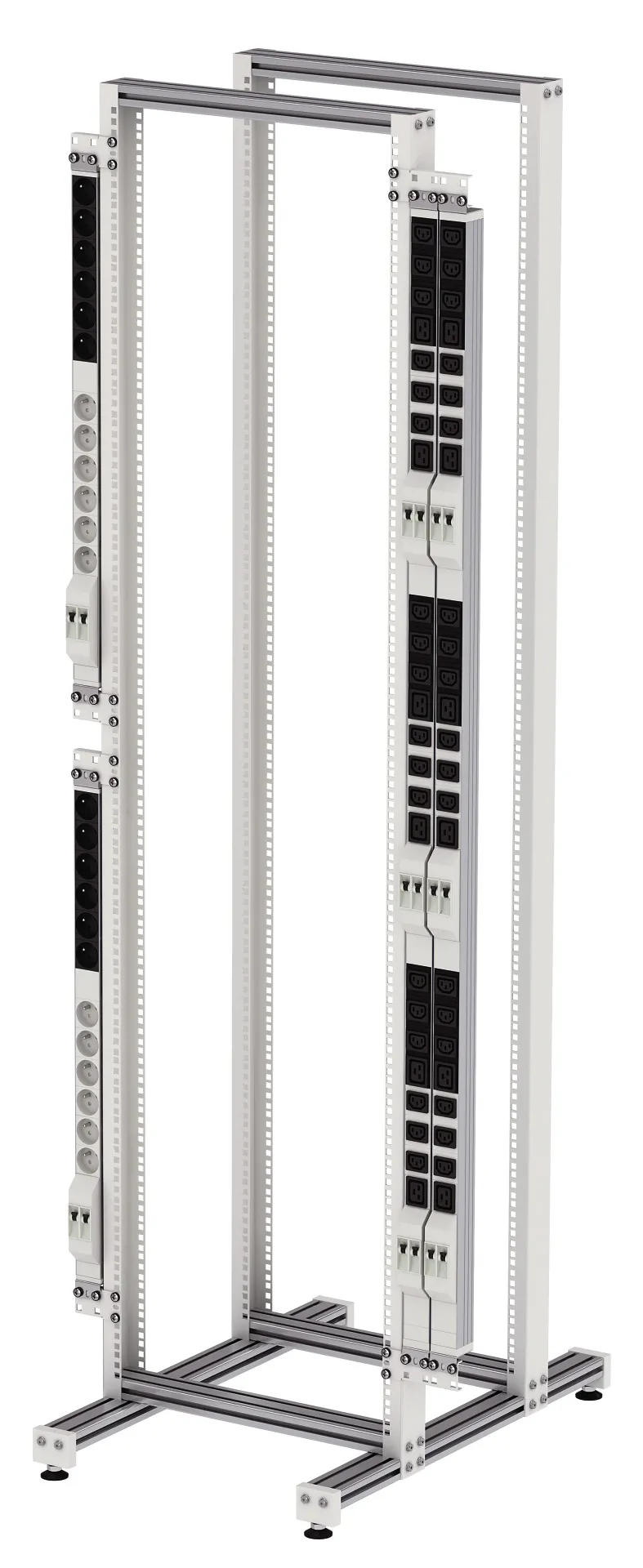 PDU-Halter 1-fach für PRO, Set 2 Stück, RAL9005 – Bild 3