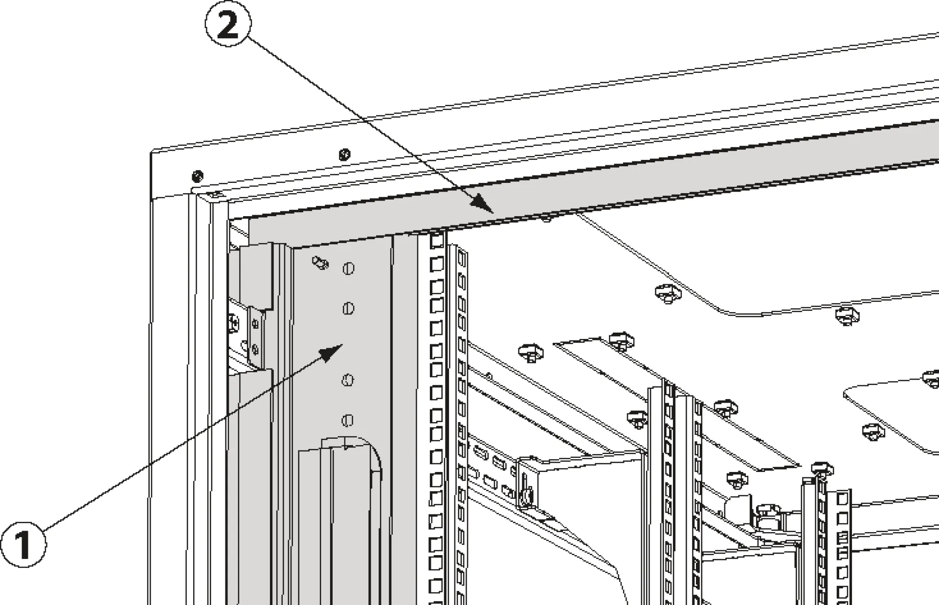 Seitenabdeckung mit 3 Öffnungen für PRO 47HE, B=800, 2 Stk., RAL9005 – Bild 2
