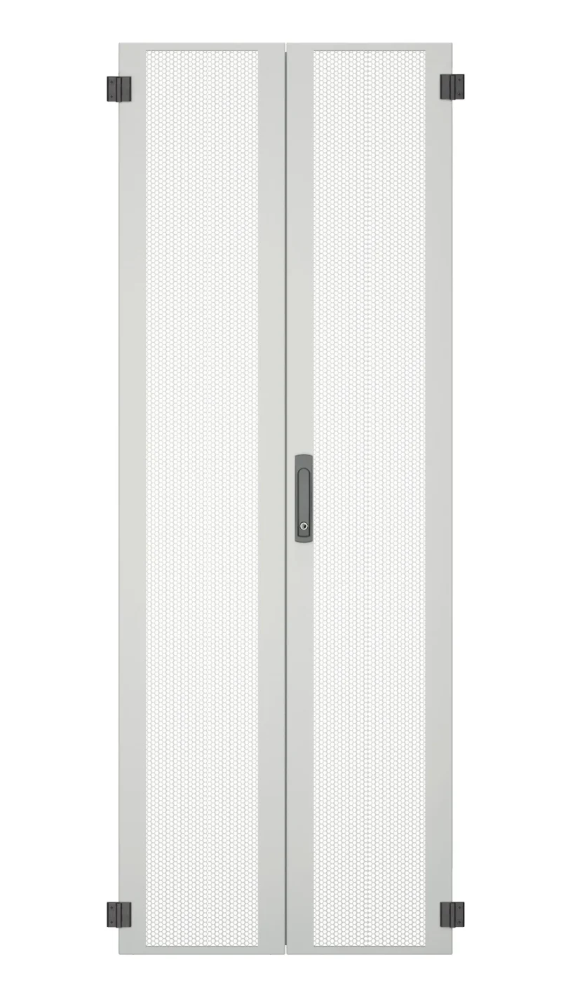 Tür für PRO 42HE, B=600, Stahl perf., 2-teilig, SH, RAL9005