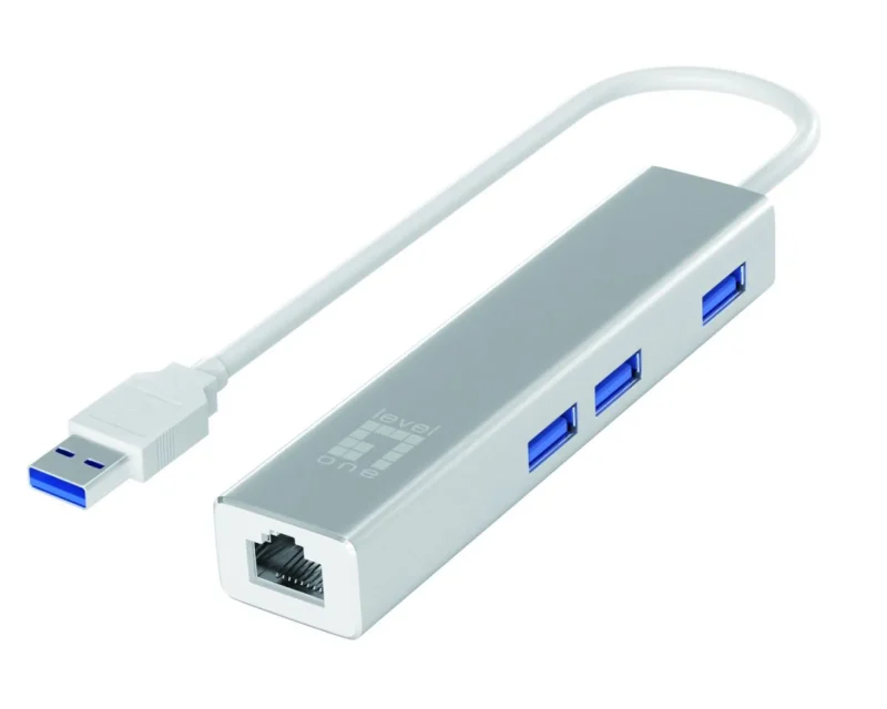 Gigabit-USB-C-Netzwerkadapter mit USB-Hub