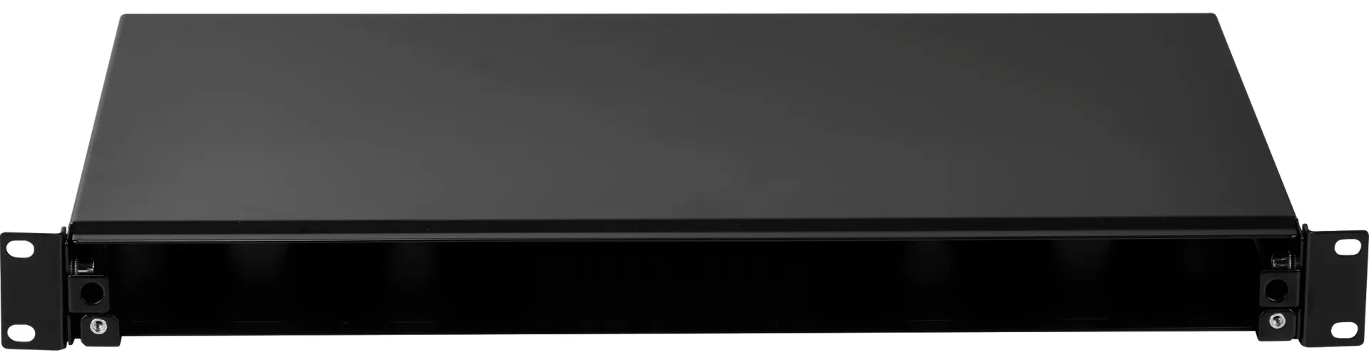 Spleißbox ausziehbar 1HE ohne,Frontblende, unbestückt, schwarz – Bild 4