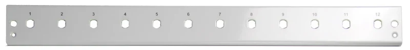Frontblende 12 x ST/FC (D-hole), grau
