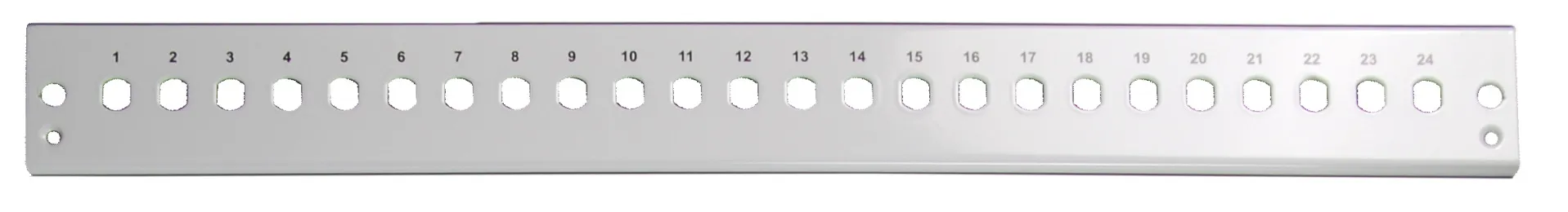 Frontblende 24 x ST/FC (D-hole), grau – Bild 2