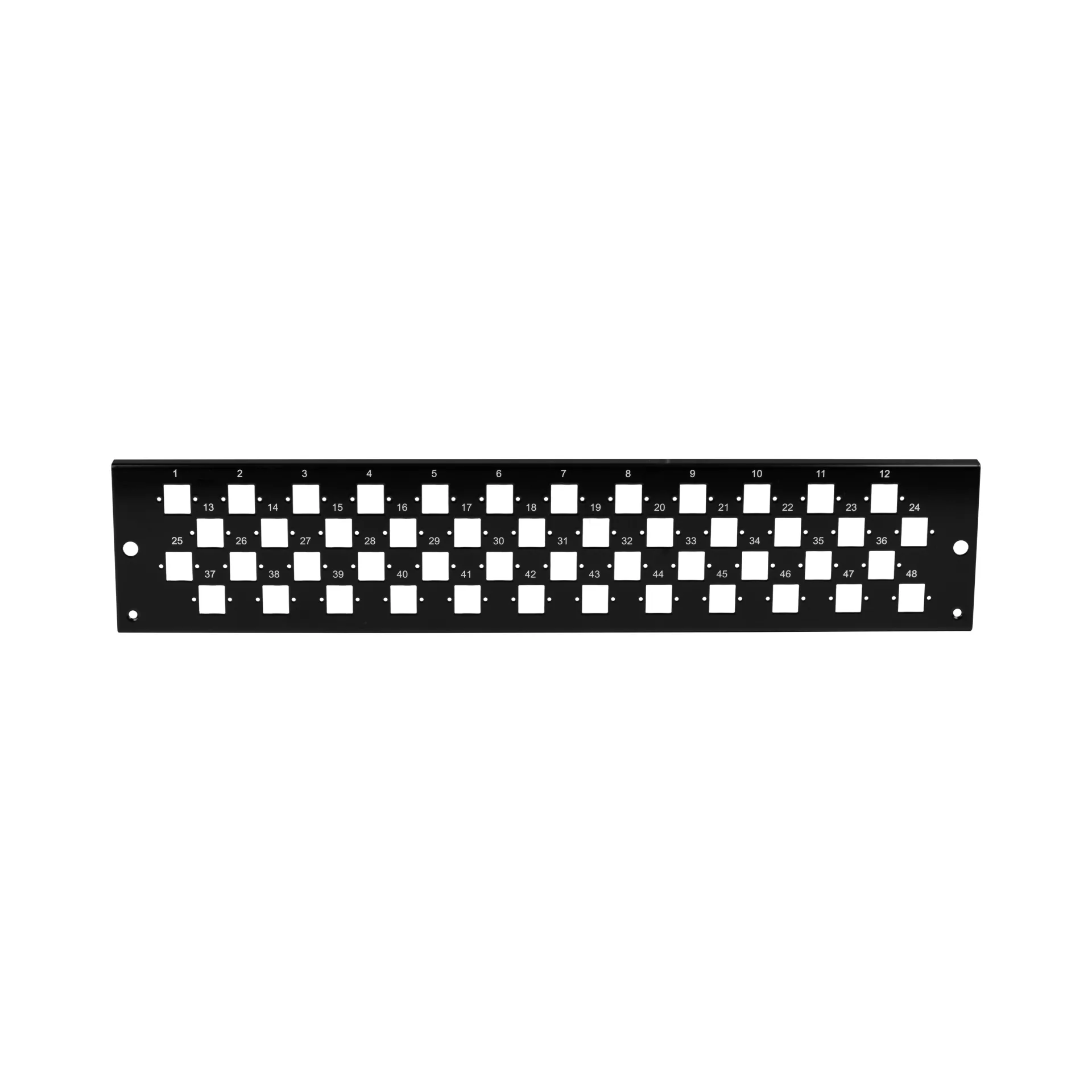 Frontplatte 2HE 48xE2000®Duplex, E2000® Compact (RDM) schwarz – Bild 2