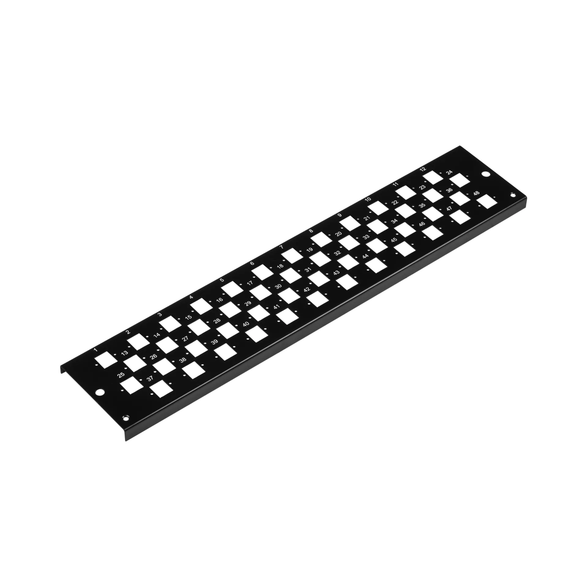 Frontplatte 2HE 48xE2000®Duplex, E2000® Compact (RDM) schwarz – Bild 4