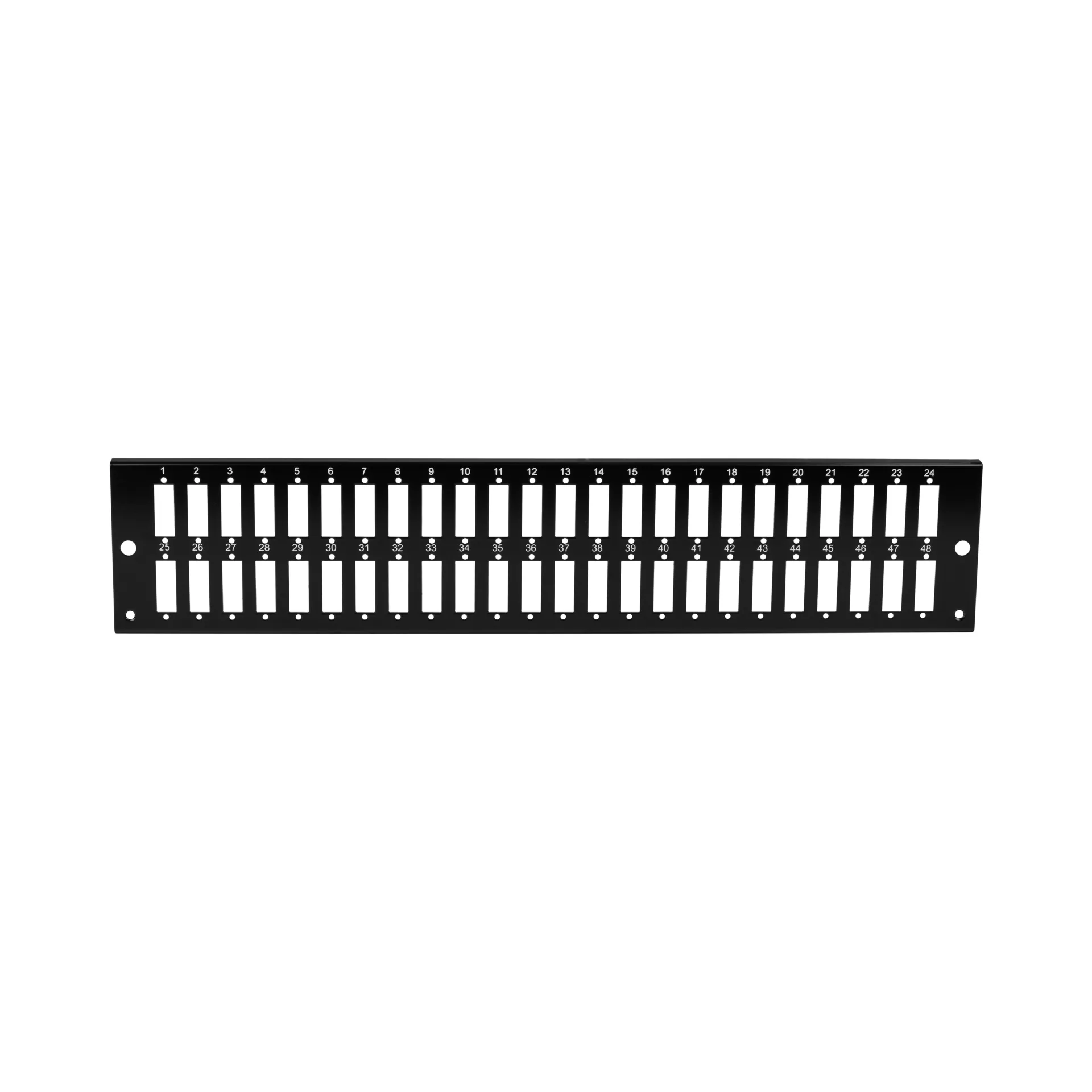 Frontplatte 2HE 48 x SC Duplex/LC Quad vertikal schwarz – Bild 2