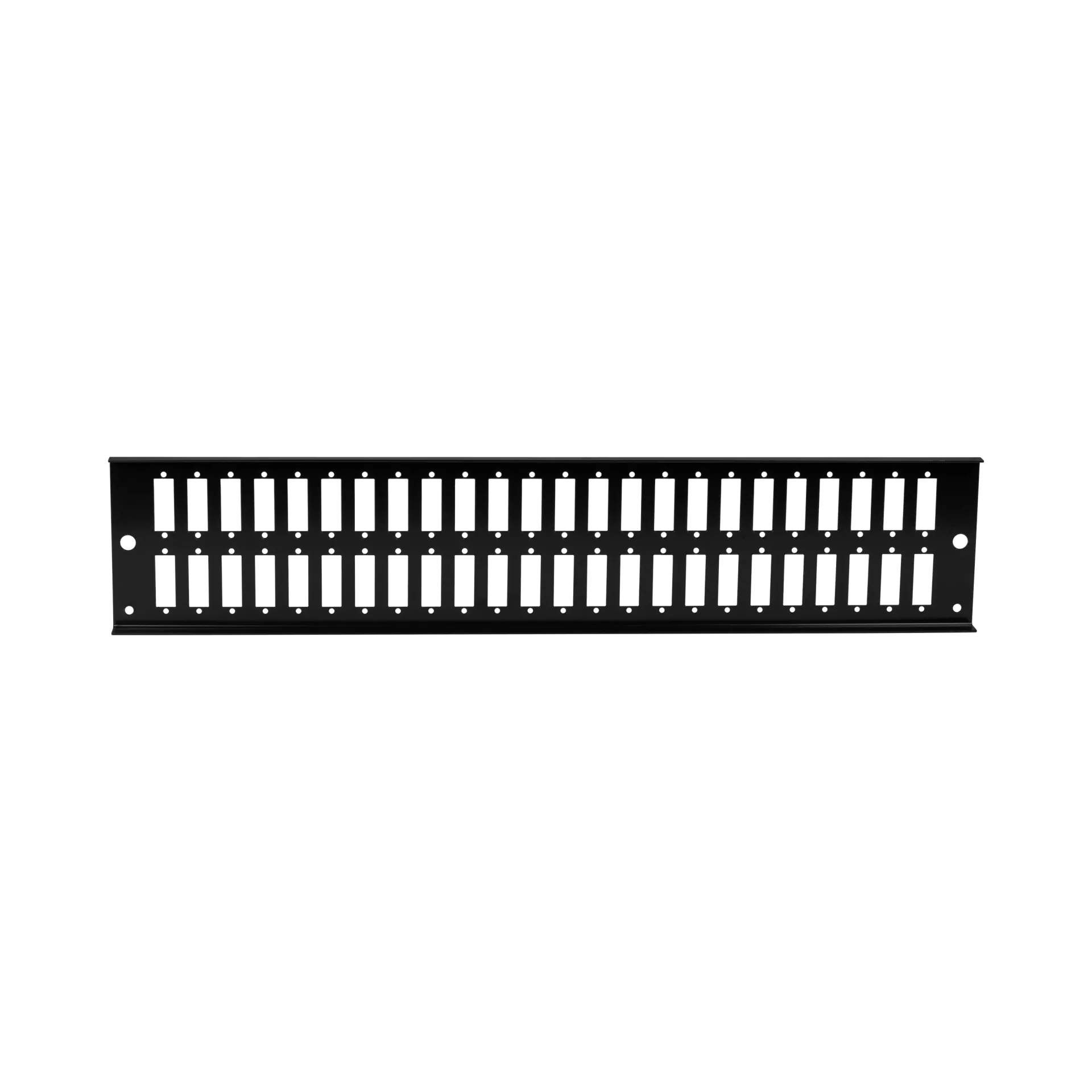 Frontplatte 2HE 48 x SC Duplex/LC Quad vertikal schwarz – Bild 3