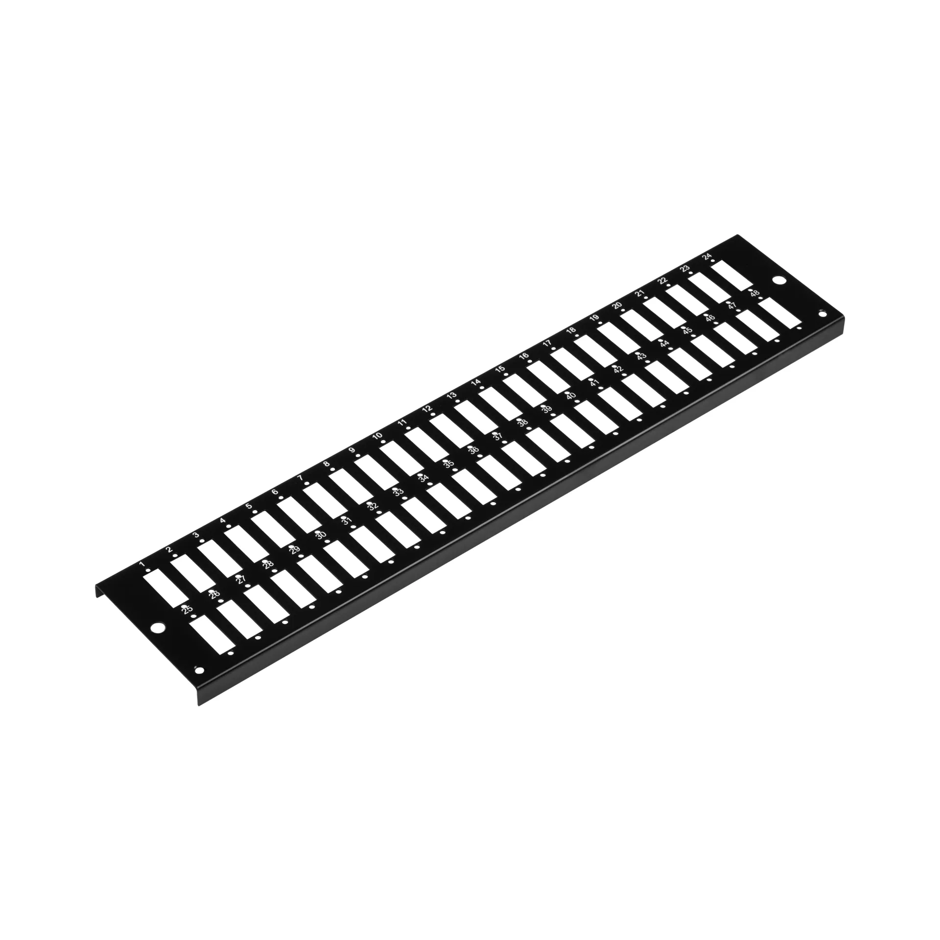 Frontplatte 2HE 48 x SC Duplex/LC Quad vertikal schwarz – Bild 4