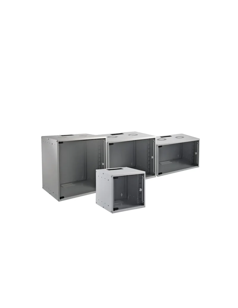 19“ 09HE Wandgehäuse Basic, Tiefe 600 mm, 1-teilig, Flat Pack, RAL9010
