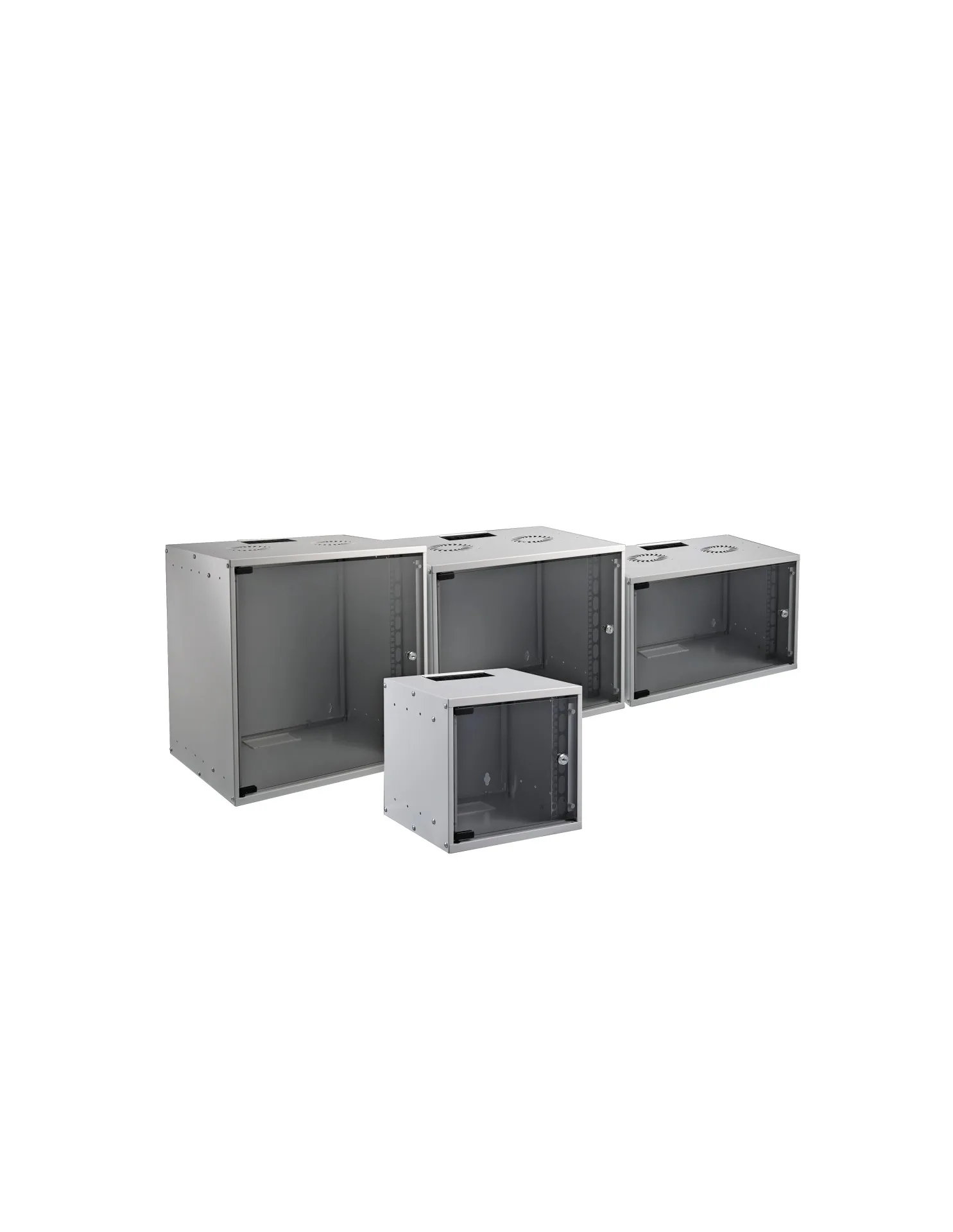 19“ 09HE Wandgehäuse Basic, Tiefe 600 mm, 1-teilig, Flat Pack, RAL9010