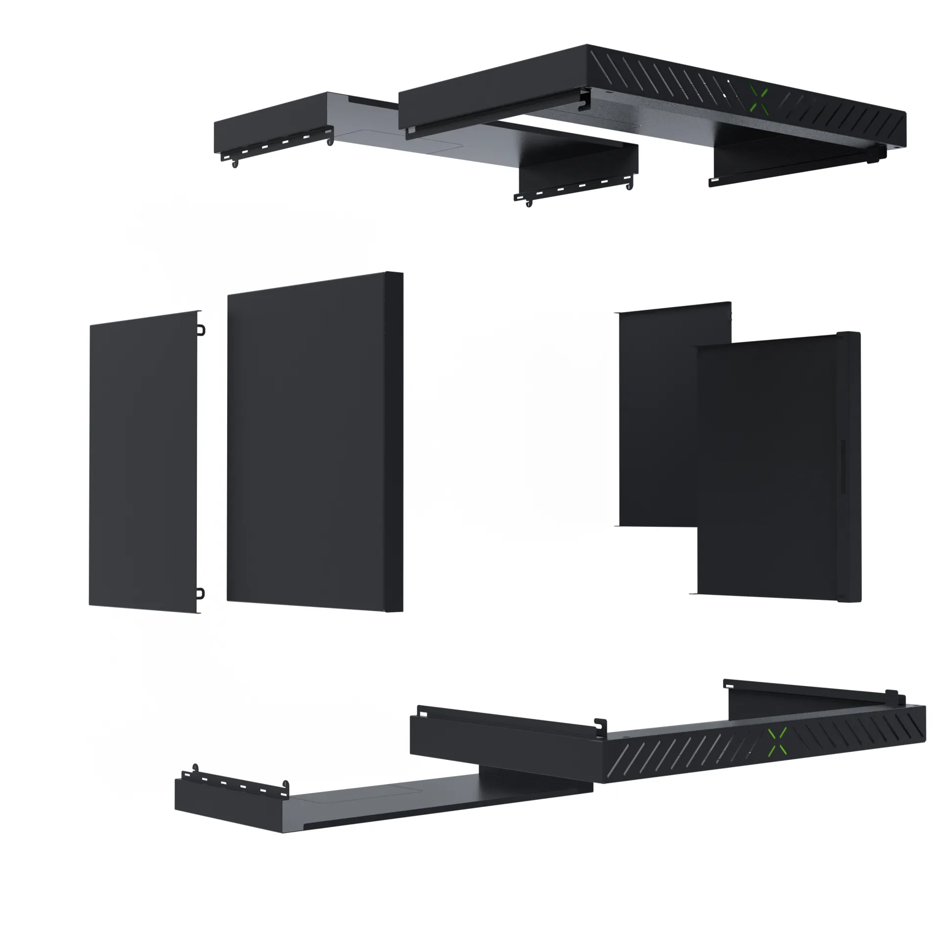 Verkleidung für X-Rack Wandgehäuse ohne Tür 9HE schwarz RAL9005 2/3 – Bild 2