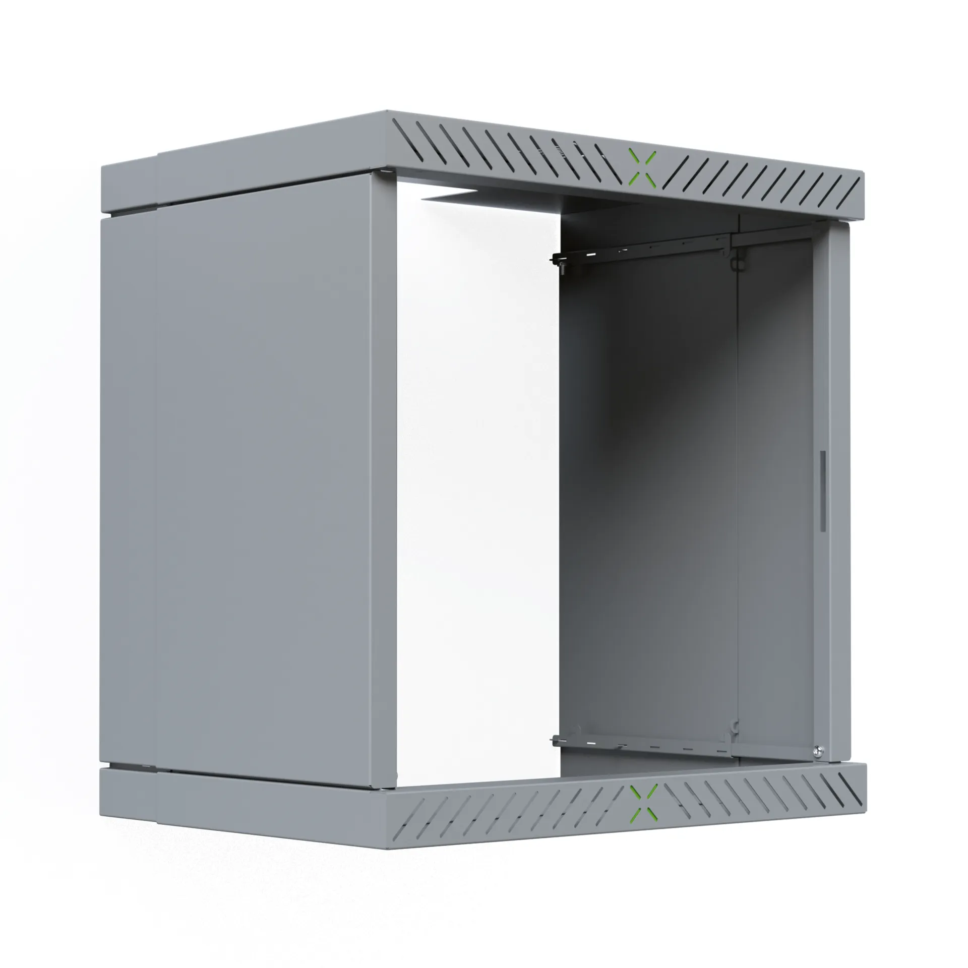 Verkleidung für X-Rack Wandgehäuse ohne Tür 12HE grau RAL7035 2/3