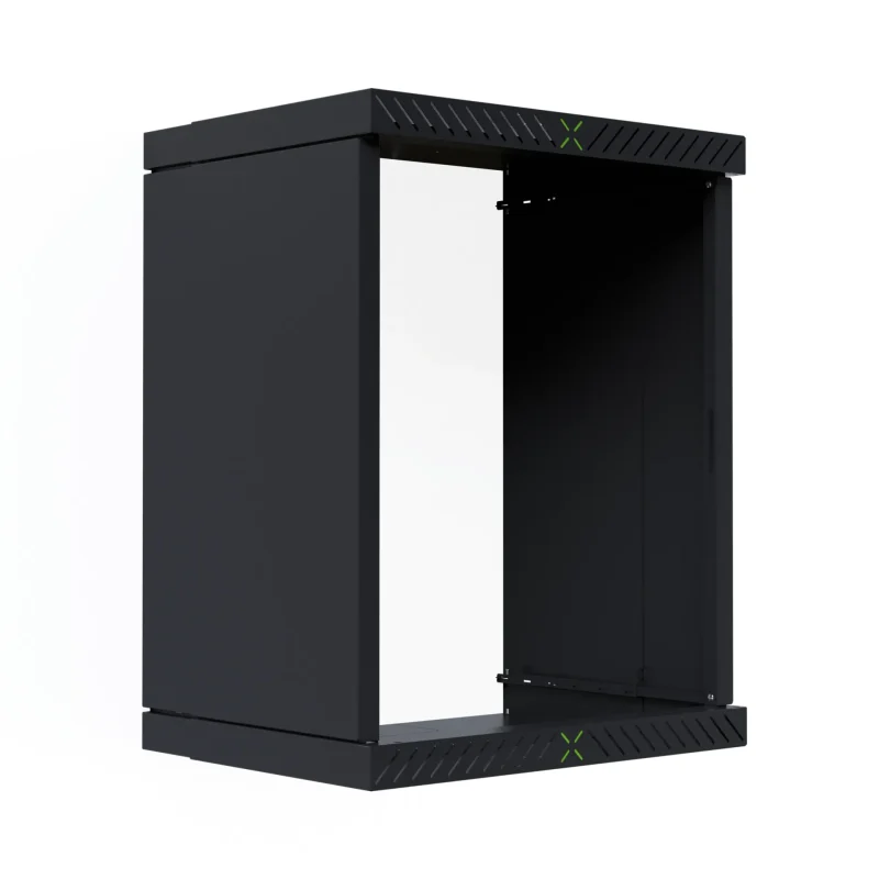 Verkleidung für X-Rack Wandgehäuse ohne Tür 15HE schwarz RAL9005 2/3