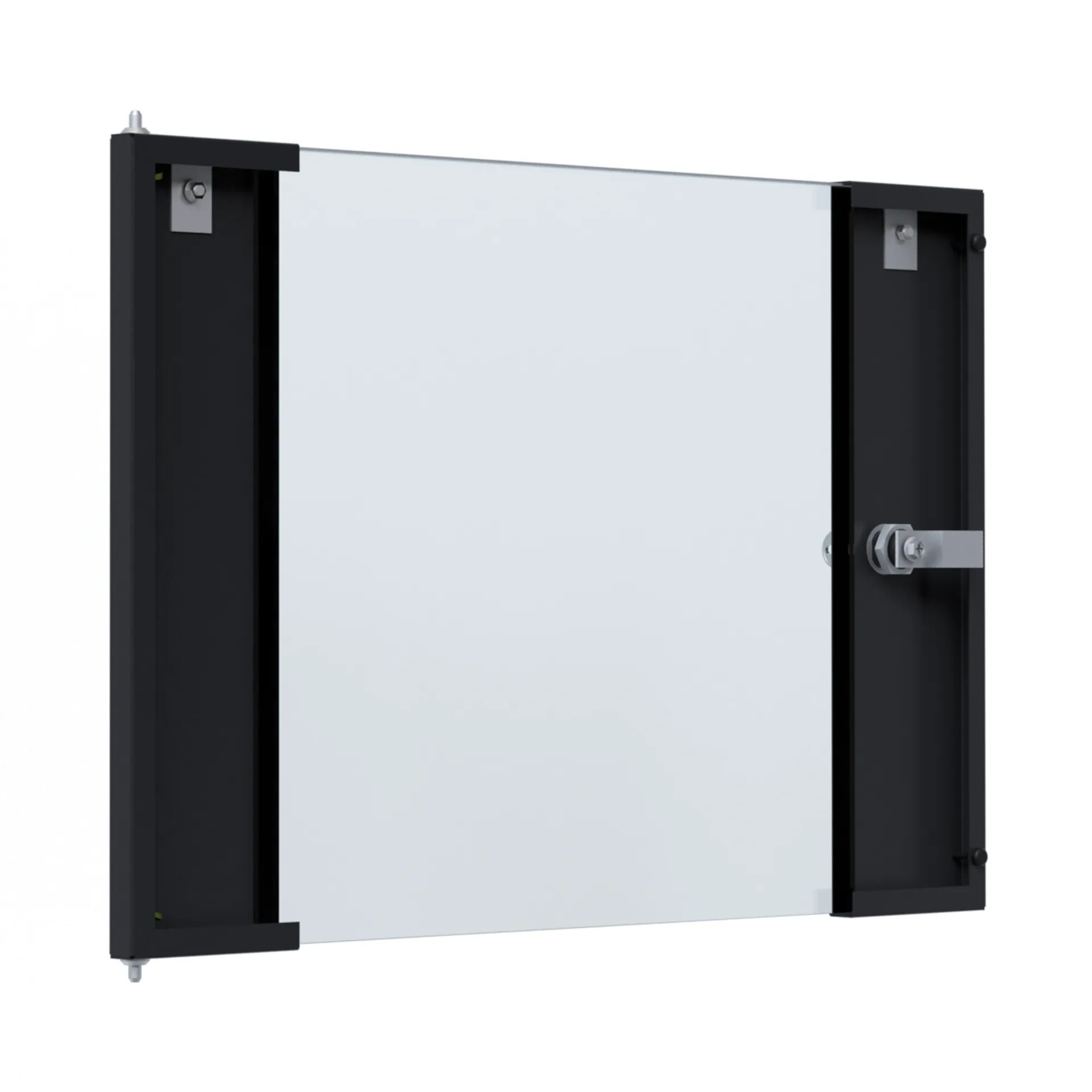 Glastür für X-Rack Wandgehäuse 9HE schwarz RAL9005 3/3 – Bild 2