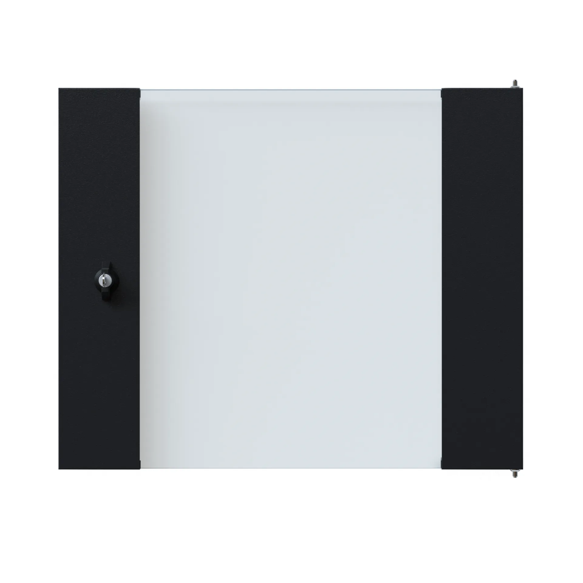 Glastür für X-Rack Wandgehäuse 9HE schwarz RAL9005 3/3 – Bild 3