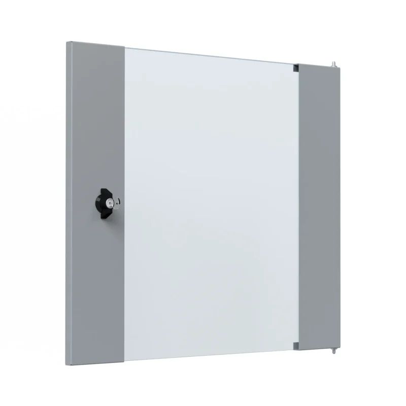 Glastür für X-Rack Wandgehäuse 12HE grau RAL7035 3/3
