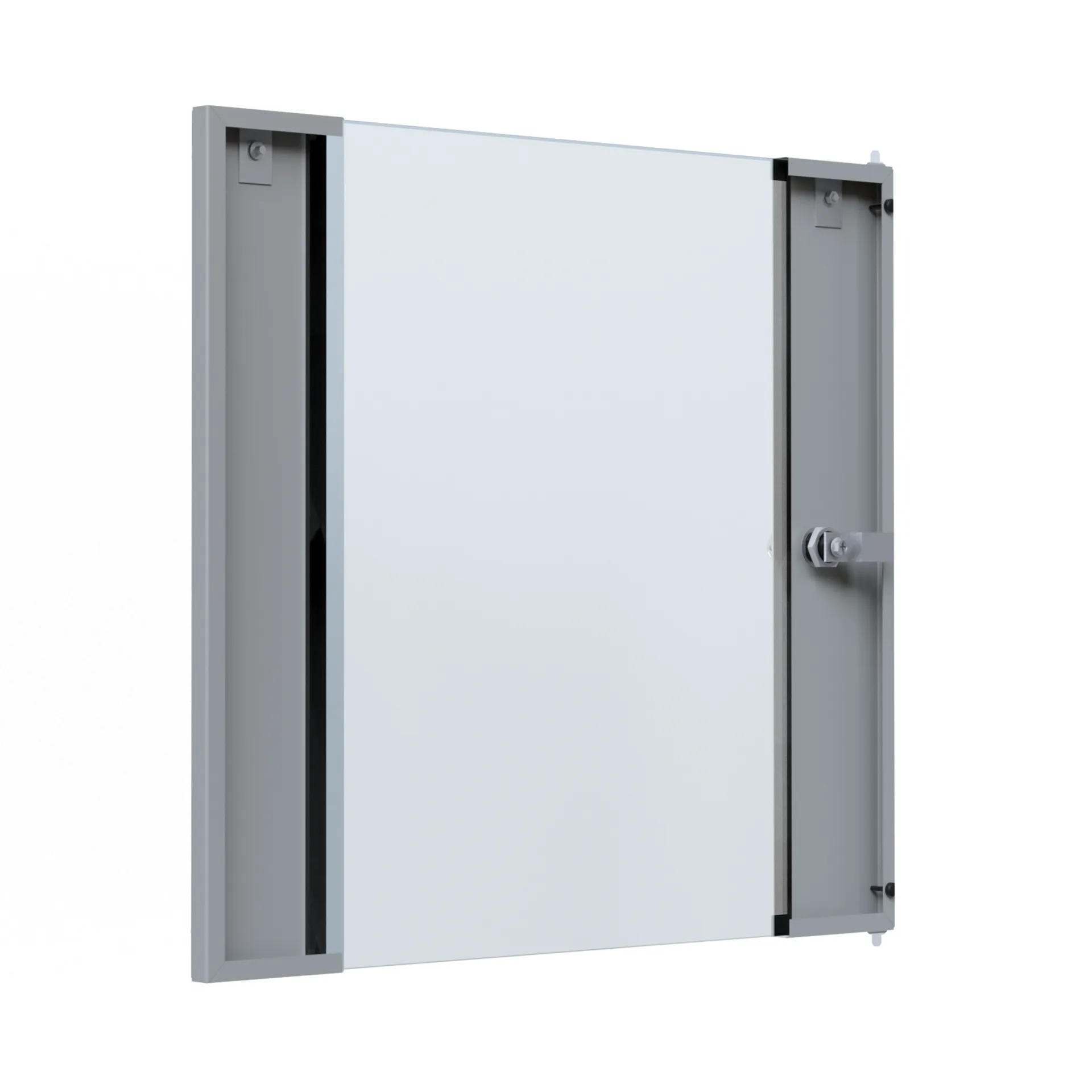 Glastür für X-Rack Wandgehäuse 12HE grau RAL7035 3/3 – Bild 2