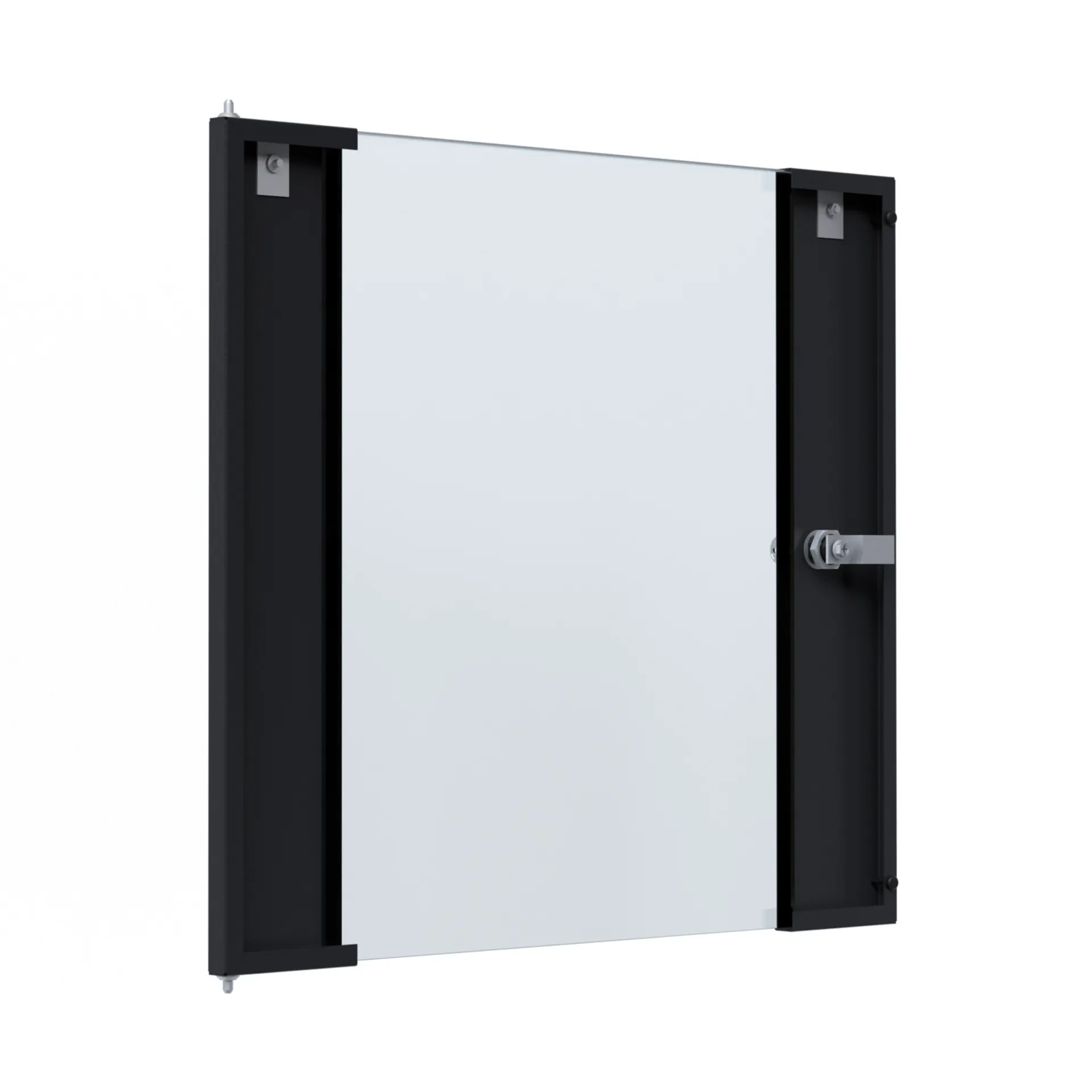 Glastür für X-Rack Wandgehäuse 12HE schwarz RAL9005 3/3 – Bild 2