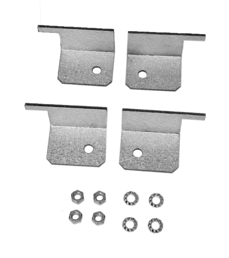 Winkelset zur Stabilisierung des Rahmens 2×2 Winkel li/re, verzinkt, Montagemat.