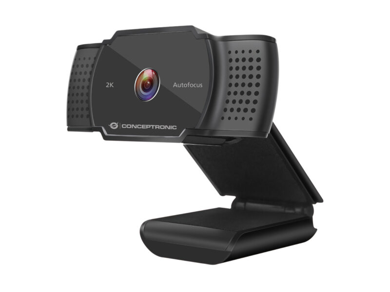 Conceptronic AMDIS02B 2K Super HD Autofocus Webcam mit Mikrofon