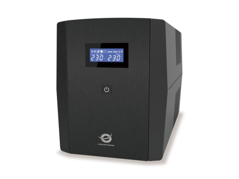 Conceptronic ZEUS04G 2200VA 1320W UPS, UK sockets x 4, HID USB, RJ45 in/Out, AVR