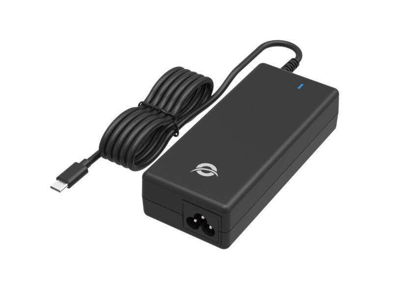 Conceptronic OZUL03BUK 100W GaN Desktop USB PD Ladegerät, integriert USB-C Kabel, UK plug
