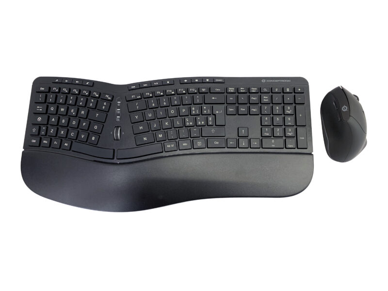 Conceptronic ORAZIO02IT ERGO drahtlos ergonomisch Tastatur & Maus Set, Italian layout