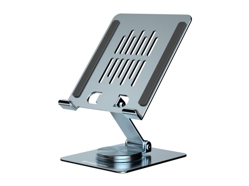 Conceptronic THANA09G Foldable Swivel Tablet Stand, 360° Rotating Base, Adjustable Höhe