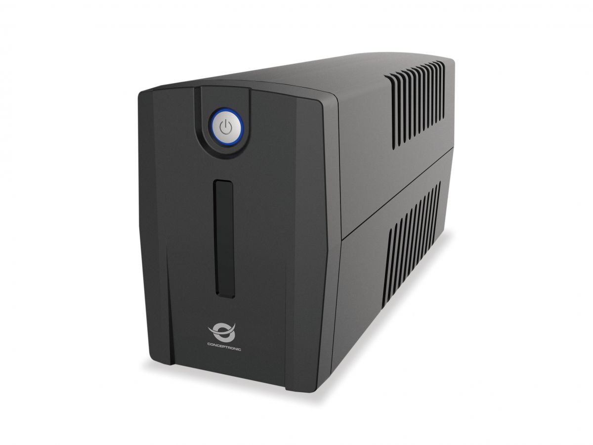 Conceptronic ZEUS01G 650VA 360W UPS, UK sockets x 2, HID USB, RJ45 in/Out, AVR