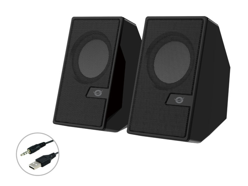 Conceptronic BJORN02B 2.0-Channel Computer Lautsprecher mit Bluetooth, 6W