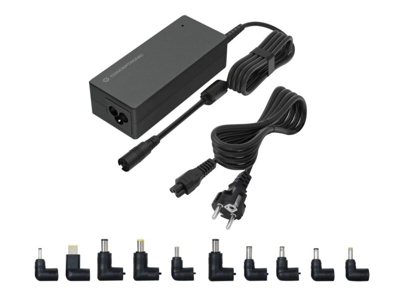 Conceptronic OZUL08B10 90W Universal Laptop Ladegerät, 10 Laden Tips incl.