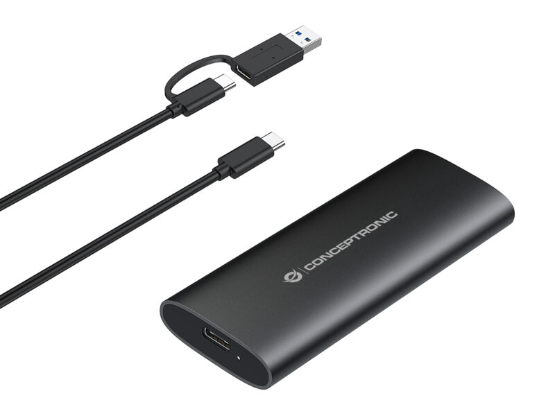 Conceptronic DANTE04B M.2 SATA/NVMe SSD Enclosure USB 3.2 Gen 2, Dual Protocol