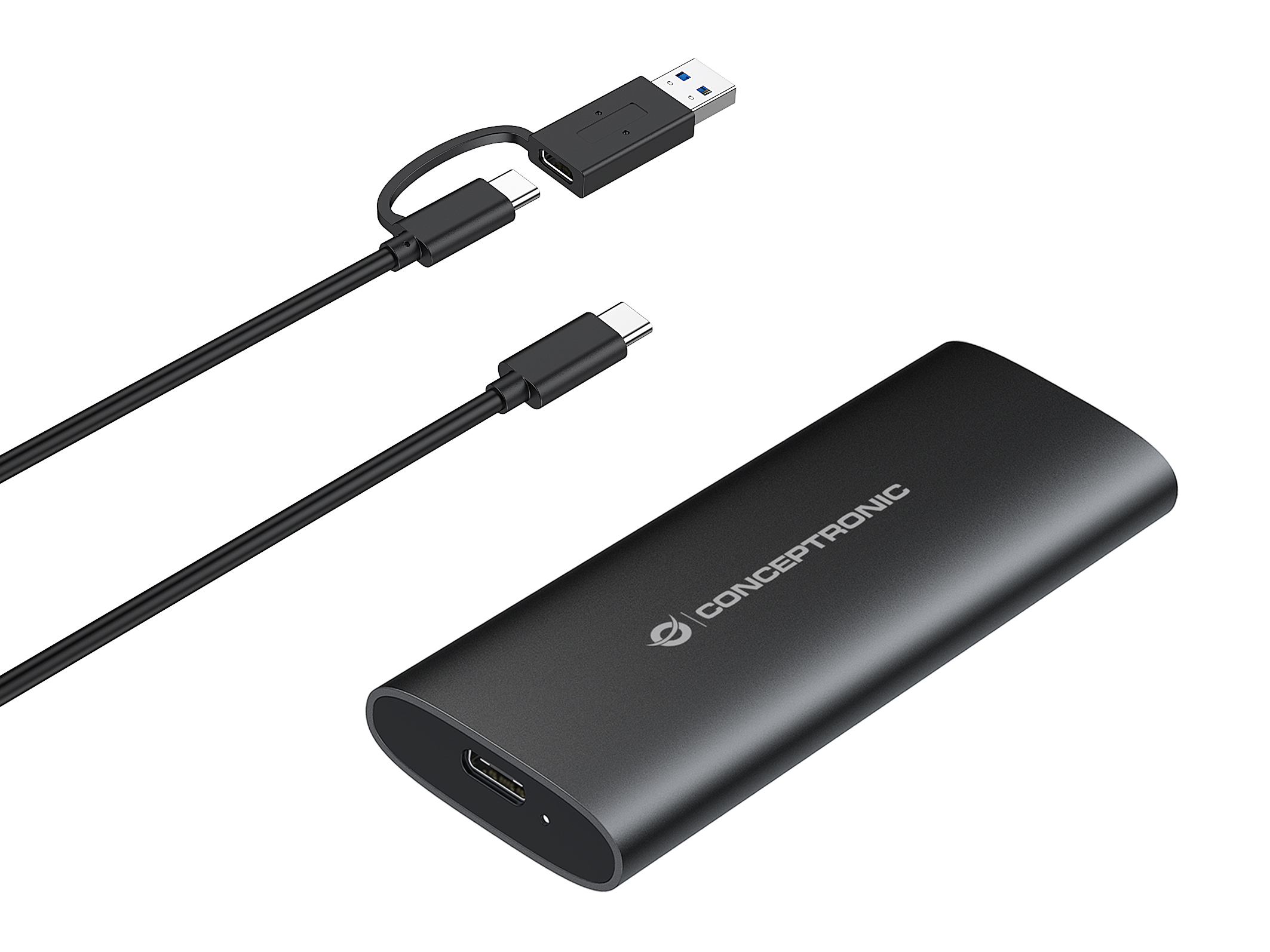Conceptronic DANTE04B M.2 SATA/NVMe SSD Enclosure USB 3.2 Gen 2, Dual Protocol