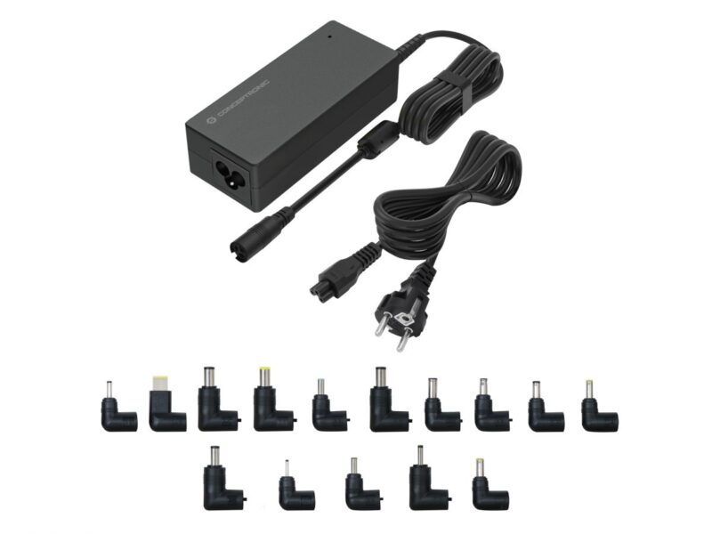 Conceptronic OZUL08B15 90W Universal Laptop Ladegerät, 15 Laden Tips incl.