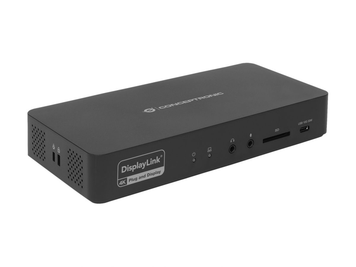 Conceptronic DONN31B 17-in-1 DisplayLink Docking Station USB 3.2 Gen 2