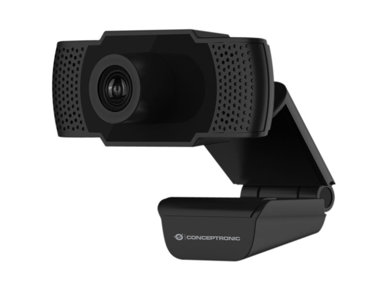 Conceptronic AMDIS01B 1080P Full HD Webcam mit Mikrofon