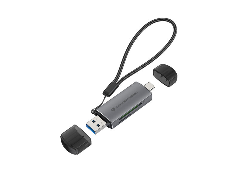 Conceptronic BIAN05G 2-in-1 USB 3.0 Dual Plug Kartenleser, SD/MicroSD 3.0, UHS-I