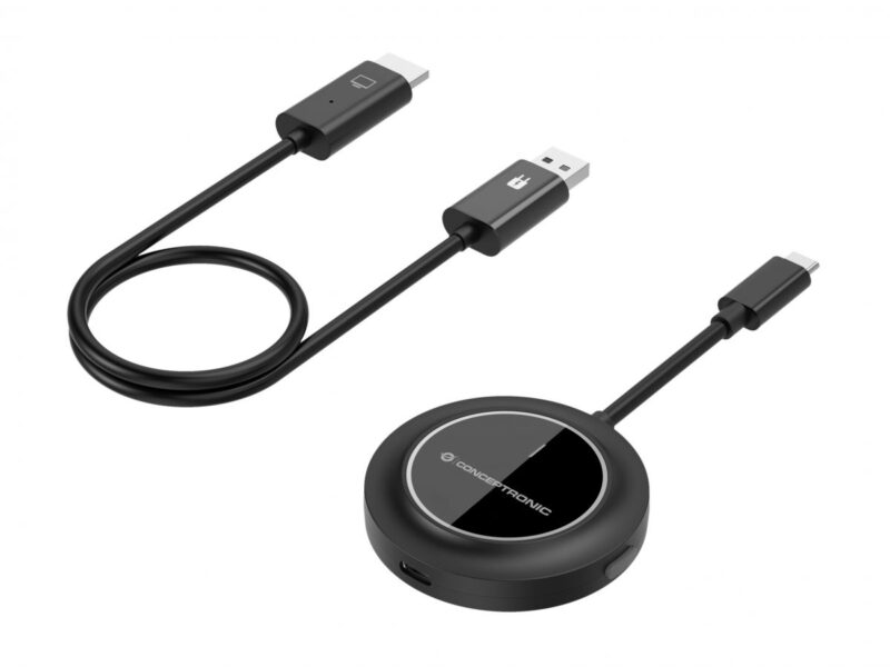 Conceptronic ATHERIC01B drahtlos USB-C zu HDMI Display Kit 1080P
