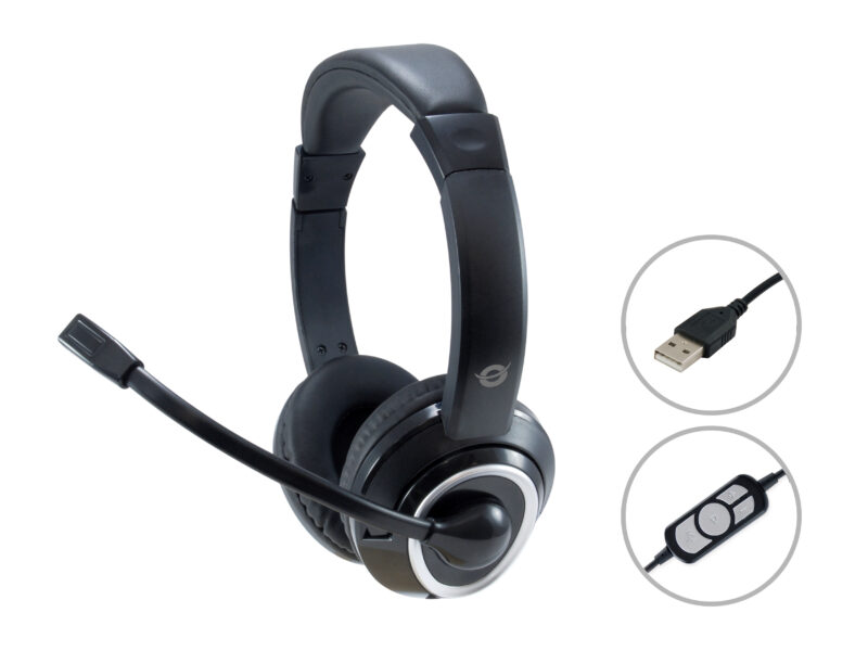 Conceptronic POLONA01B Stereo USB Headset