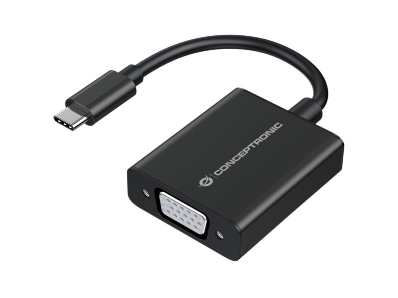 Conceptronic ABBY05B USB 3.2 Gen 1 VGA Adapter, 1080P 60Hz