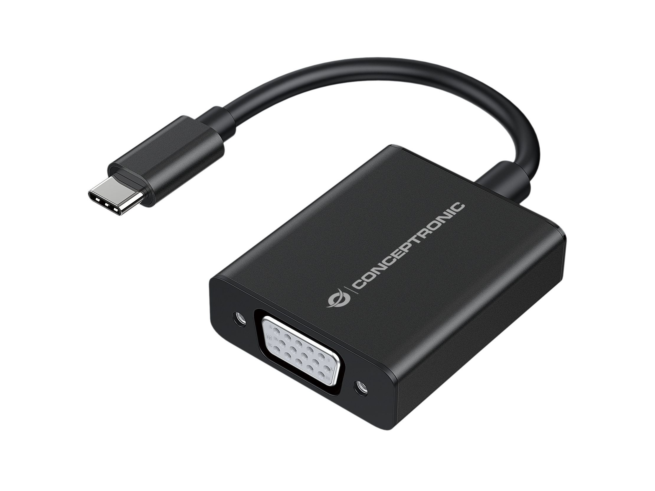 Conceptronic ABBY05B USB 3.2 Gen 1 VGA Adapter, 1080P 60Hz