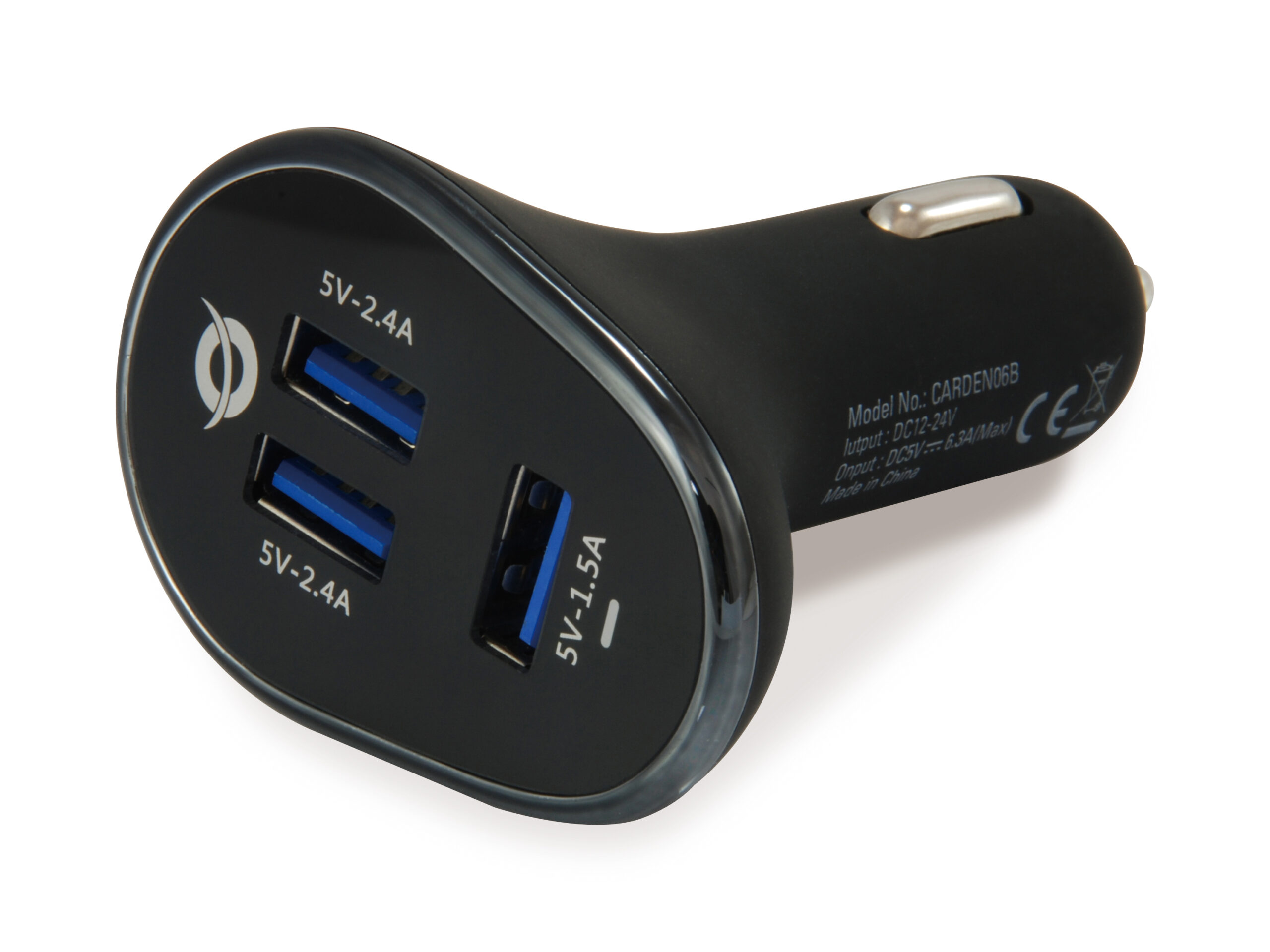 Conceptronic CARDEN06B 3-Port 31.5W USB Autoladegerät
