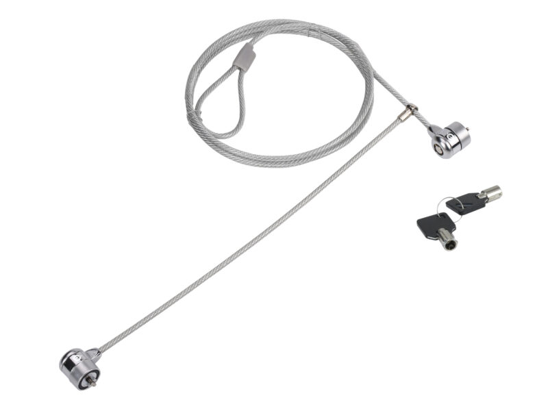 Conceptronic CNBSLOCK15T Keyed Dual Head Laptop Lock, 1.5m