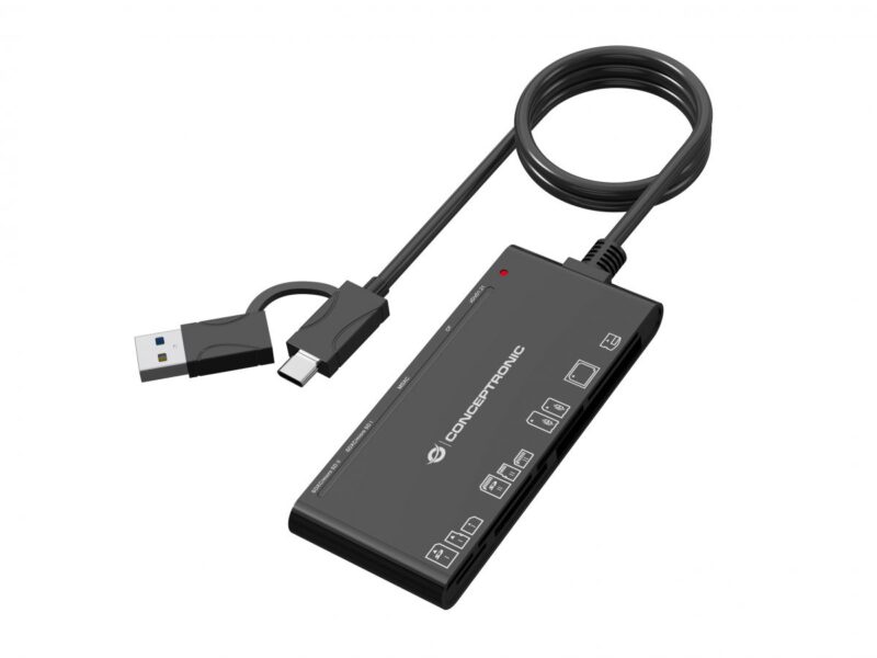 Conceptronic BIAN10B 7-in-1 Kartenleser USB 3.0, SD x 2, MicroSD x 2, MS, CF, xD