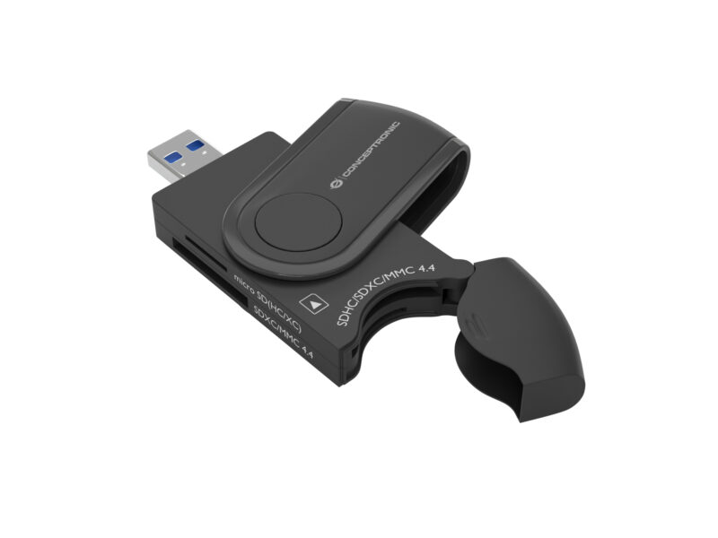 Conceptronic BIAN04B 4-in-1 USB 3.0 Kartenleser, SD/SDHC/SDXC x 2, Mikro SD/T-Flash x 2